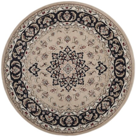 Safavieh Lyndhurst Round Area Rug, Cream and Anthracite - 7 x 7 ft. LNH336K-7R